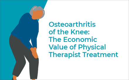 Illustration of a woman with osteoarthritis of the knee