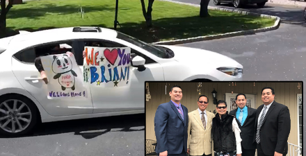 A welcome home paraded for COVID-19 survivor Brian de Castro.